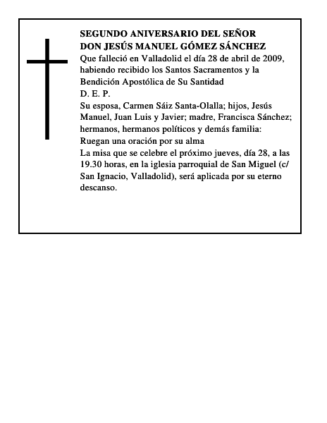 Don Jesús Manuel Gómez Sánchez