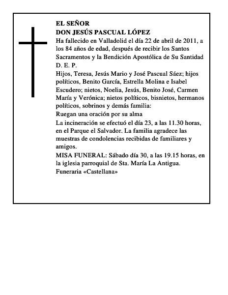 Don Jesús Pascual López