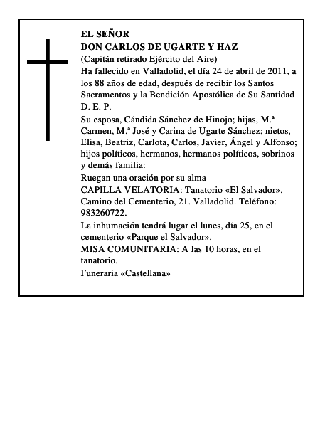 Don Carlos de Ugarte y Haz