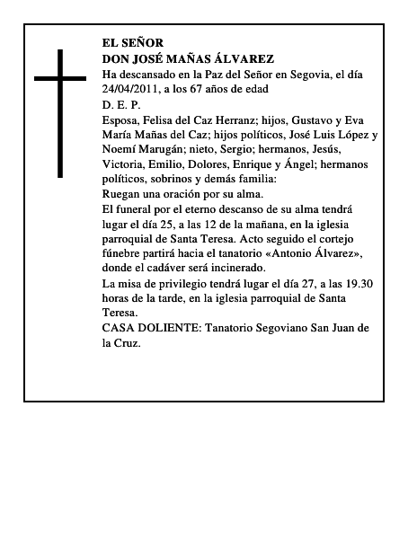 Don José Mañas Álvarez