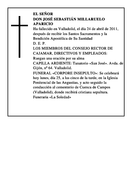Don José Sebastián Millaruelo Aparicio