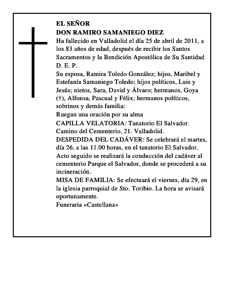 Don Ramiro Samaniego Diez