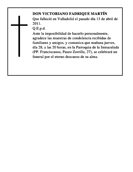 Don Victoriano Fadrique Martín