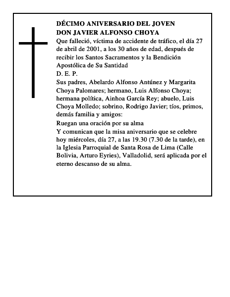 Don Javier Alfonso Choya
