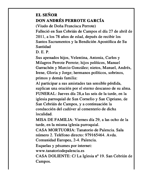 Don Andrés Perrote García