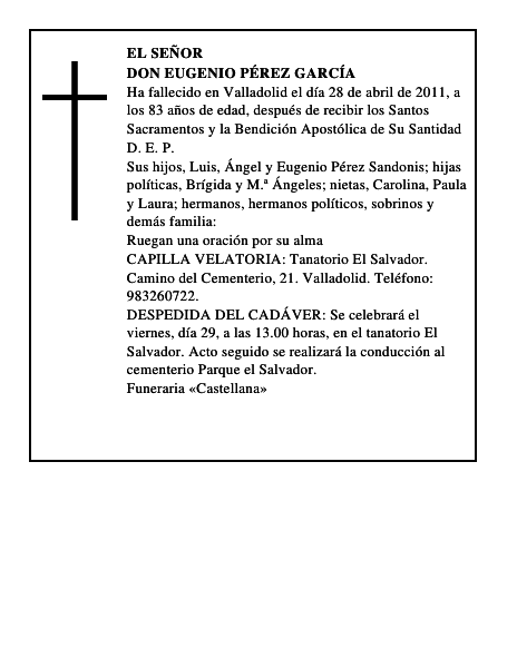 Don Eugenio Pérez García