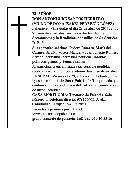 Don Antonio de Santos Herrero