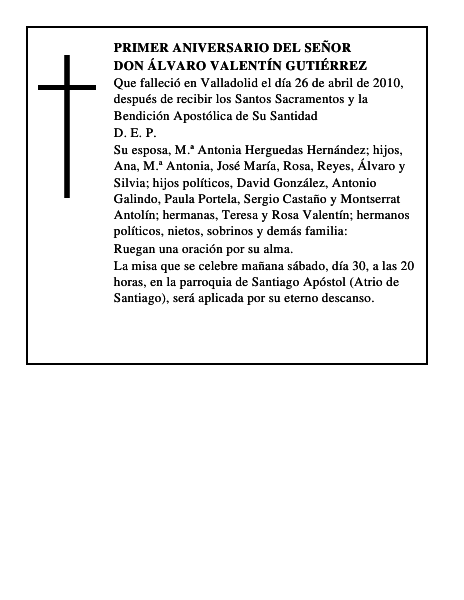 Don Álvaro Valentín Gutiérrez
