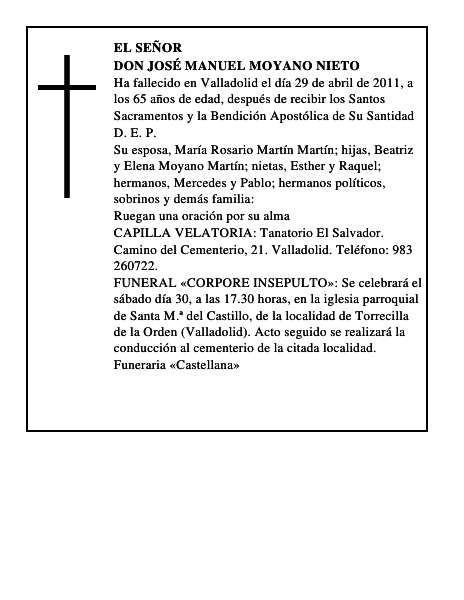 Don José Manuel Moyano Nieto