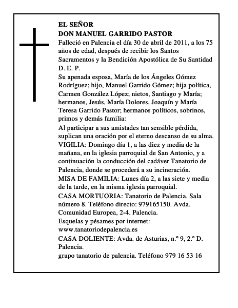 Don Manuel Garrido Pastor