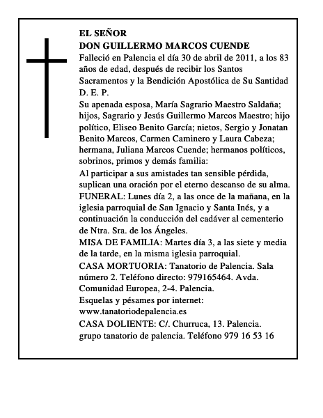 Don Guillermo Marcos Cuende