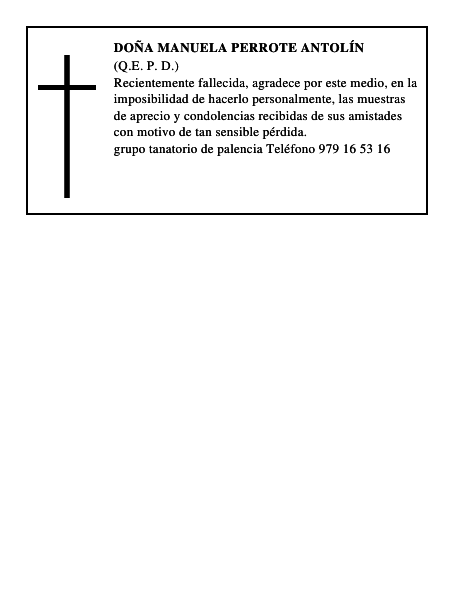 Doña Manuela Perrote Antolín
