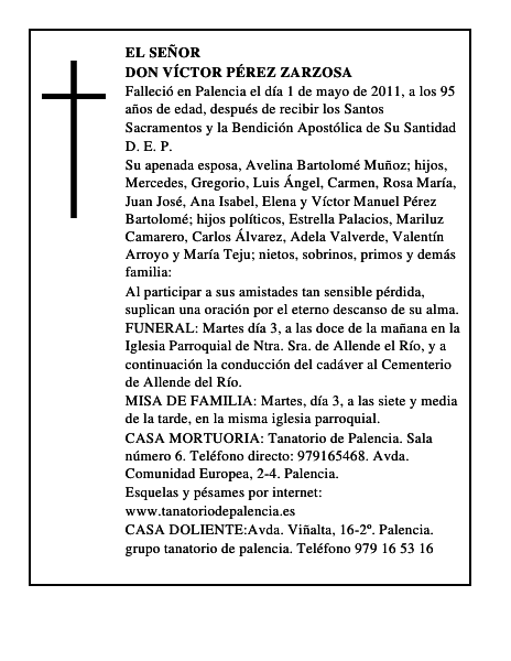 Don Víctor Pérez Zarzosa