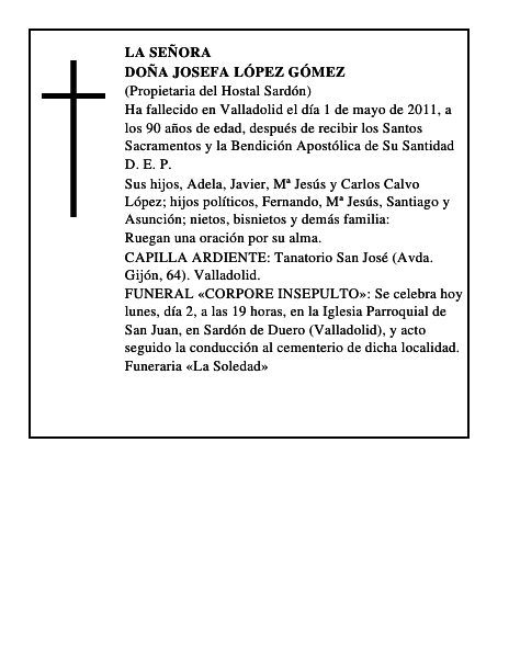 Doña Josefa López Gómez