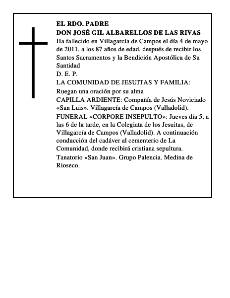 Don José Gil Albarellos de las Rivas