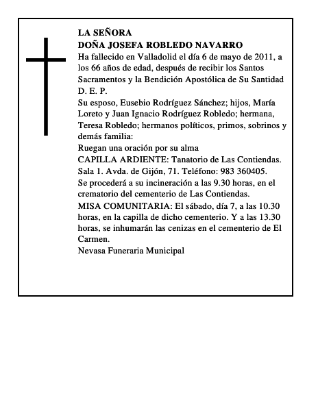 Doña Josefa Robledo Navarro