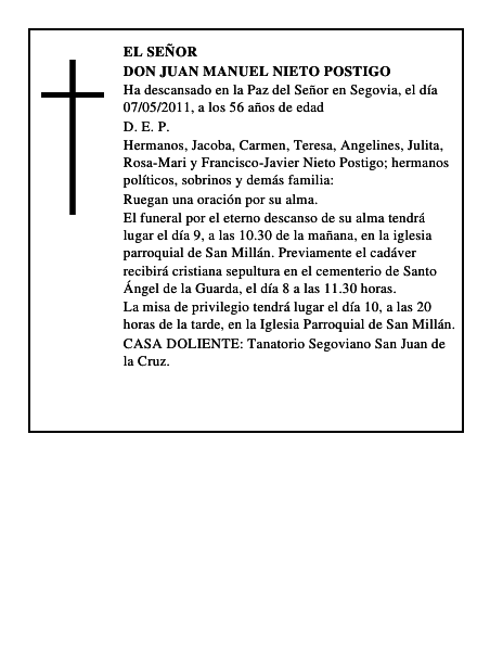 Don Juan Manuel Nieto Postigo