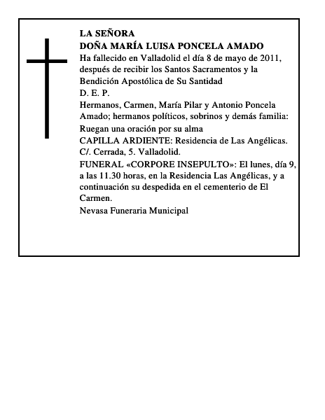 Doña María Luisa Poncela Amado