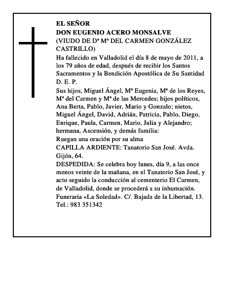 Don Eugenio Acero Monsalve