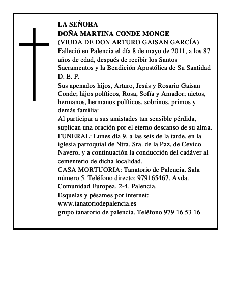 Doña Martina Conde Monge
