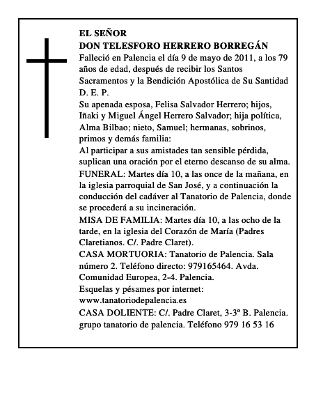 Don Telesforo Herrero Borregán