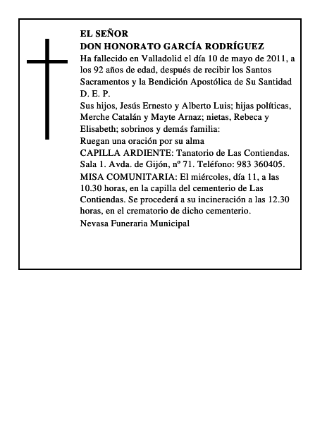 Don Honorato García Rodríguez