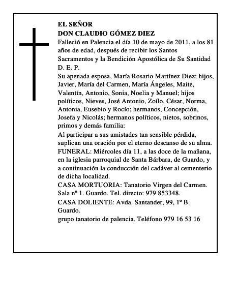 Don Claudio Gómez Diez
