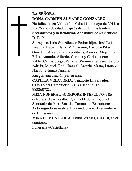 Doña Carmen Álvarez González