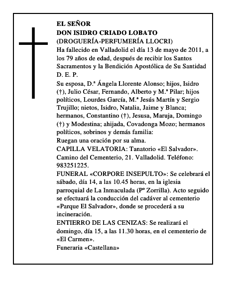 Don Isidro Criado Lobato