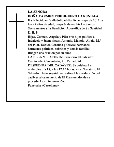 Doña Carmen Perdiguero Lagunilla