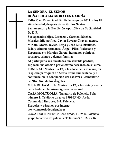 Doña Eulalia Morales García