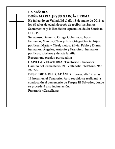 Doña María Jesús García Lerma