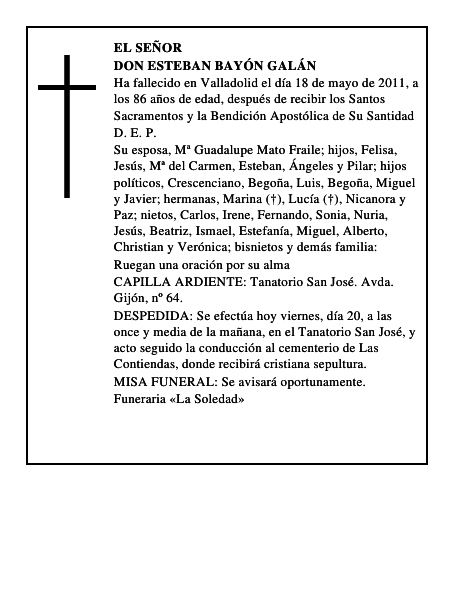 Don Esteban Bayón Galán