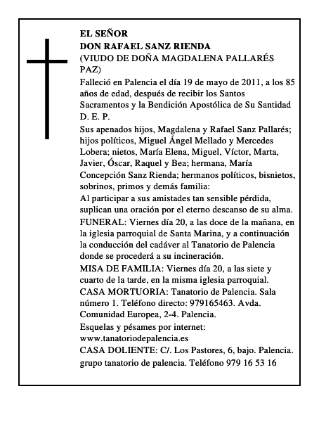 Don Rafael Sanz Rienda