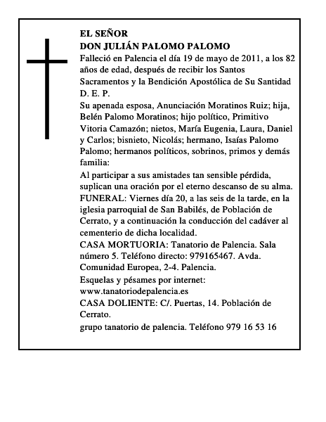 Don Julián Palomo Palomo