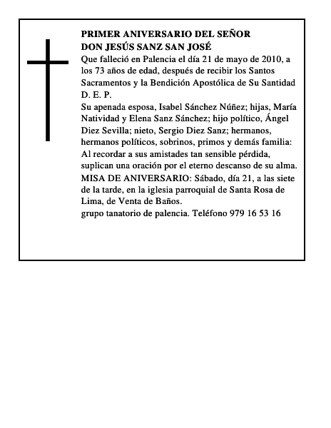 Don Jesús Sanz San José