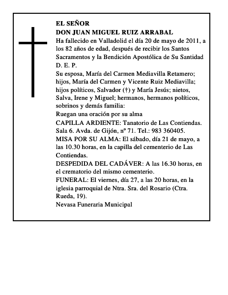 Don Juan Miguel Ruiz Arrabal
