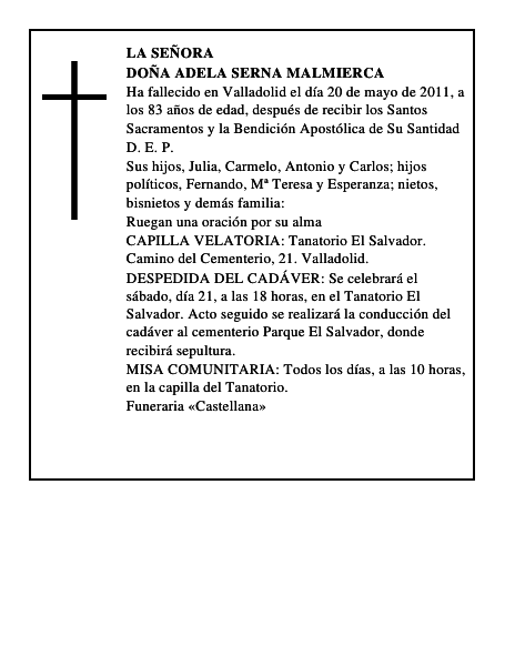 Doña Adela Serna Malmierca