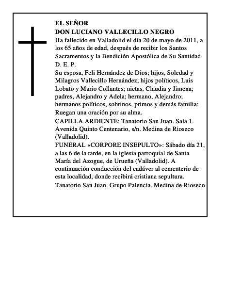 Don Luciano Vallecillo Negro