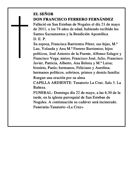 Don Francisco Ferrero Fernández