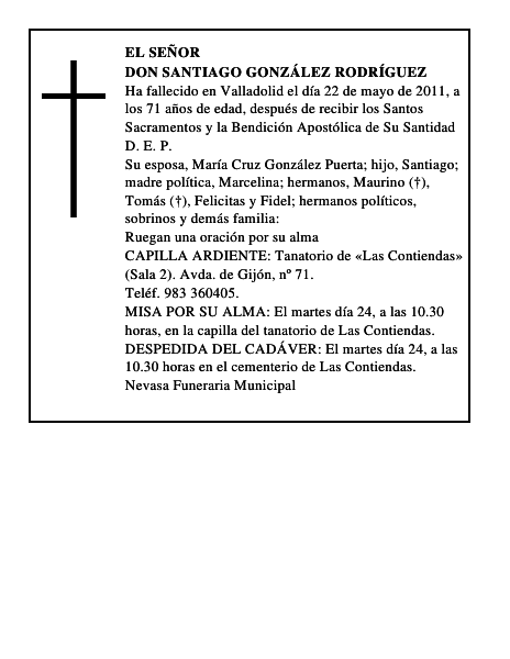 Don Santiago González Rodríguez