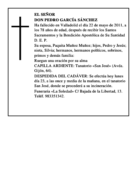 Don Pedro García Sánchez