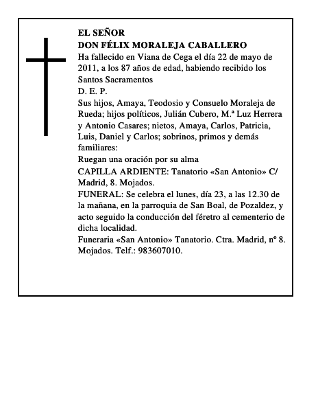 Don Félix Moraleja Caballero
