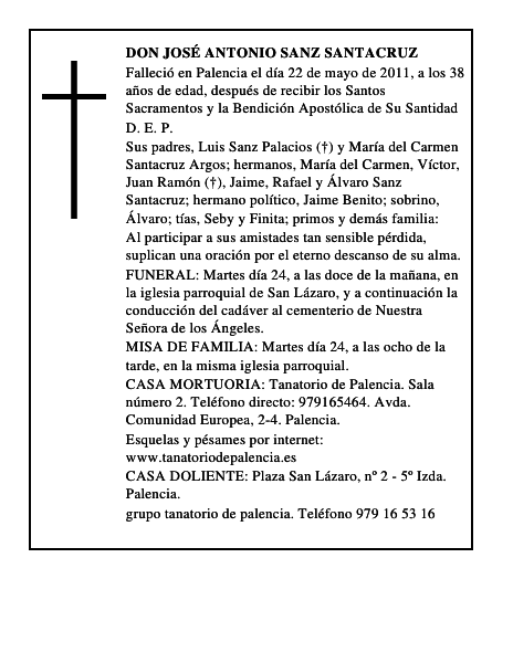 Don José Antonio Sanz Santacruz