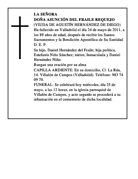Doña Asunción del Fraile Requejo