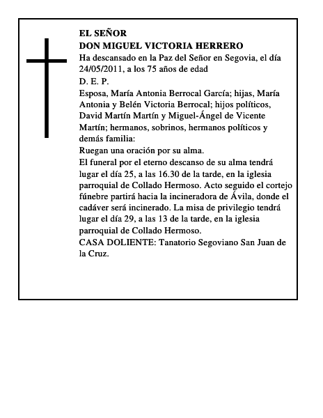 Don Miguel Victoria Herrero