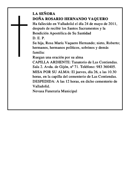 Doña Rosario Hernando Vaquero