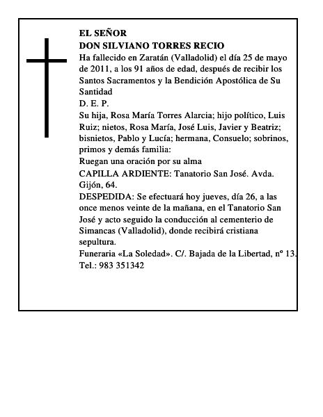 Don Silviano Torres Recio