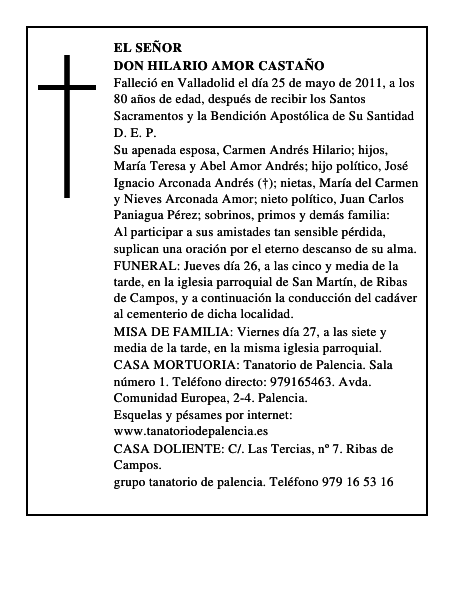 Don Hilario Amor Castaño