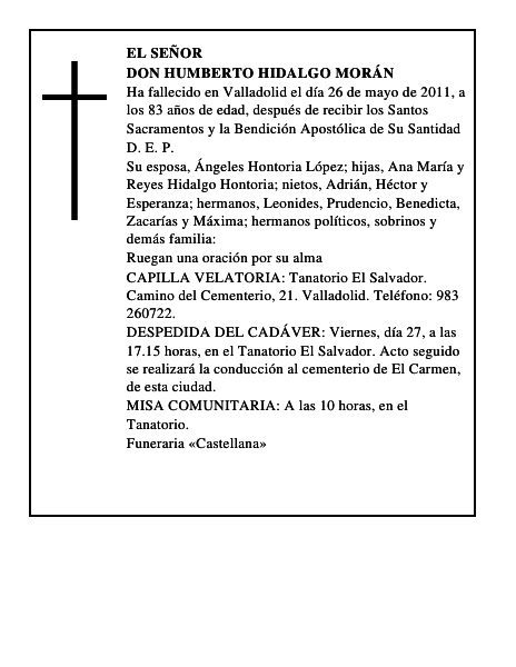 Don Humberto Hidalgo Morán